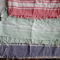 Фин памучен шал с ресни, снимка 2 - Други - 39462634