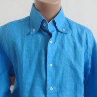 Мъжка риза с дълъг ръкав от лен Alberto Spina, снимка 2 - Ризи - 37118942