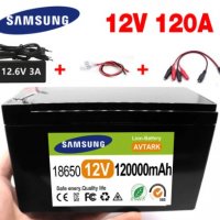 12V 120Ah литиева-йонна акумулаторна батерия, защита BMS и 12.6V зарядно устройство, снимка 1 - Друга електроника - 38754587