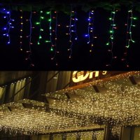 LED Висулки Мигащи 144, Три цвята 3 х 60см Късо-дълго Коледа ЛЕД, снимка 3 - Лед осветление - 38583059