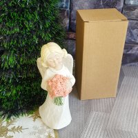3122 Сувенир статуетка Ангел с букет цветя, снимка 5 - Декорация за дома - 38324134
