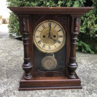 стар стенен часовник - будилник - рядък, снимка 1 - Антикварни и старинни предмети - 43867099