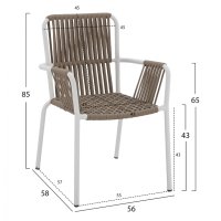 Стол трапезен градински алуминиев HM5784, снимка 2 - Столове - 43866267
