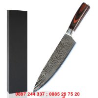Нож дамаска стомана - код 2564, снимка 3 - Прибори за хранене, готвене и сервиране - 28262913