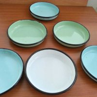 Български емайлирани чинии тавички, снимка 1 - Чинии - 28448513