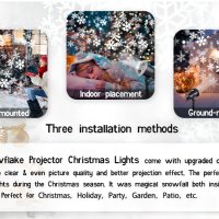 Коледен ЛЕД проектор- снежинки с дистанционно , снимка 8 - Други - 43498667