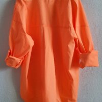 Oversize риза в неонов цвят с удължен гръб, снимка 2 - Ризи - 37775774