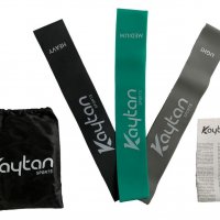 Комплект от 3 фитнес ластика в практича чанта от Kaytan спорт, снимка 4 - Фитнес уреди - 36754680