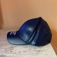 Кожена тъмно синя бейзболна шапка 💙, снимка 7 - Шапки - 43840240