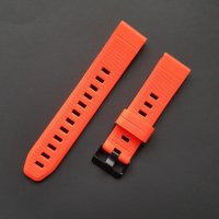 Силиконова каишка за GARMIN Fenix 5 – оранжев цвят, снимка 1 - Смарт часовници - 32272502