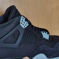 Nike Air Jordan 4 Retro Black Canvas Нови Оригинални Черни Мъжки Кецове Размер 45 Номер 29см, снимка 8 - Кецове - 40430204