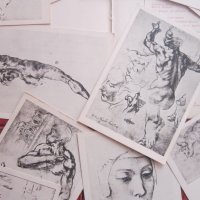 Албум рисунка картина картичка Микеланджело 1963 , снимка 4 - Специализирана литература - 36959336