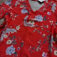 Нова колекция червена ефирна риза на намаление, снимка 3 - Ризи - 27203371