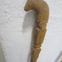 Стар дървен бастун, дърворезба, снимка 8 - Други ценни предмети - 28951212