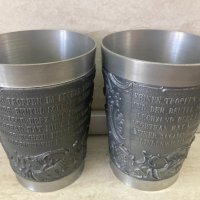 Сет от две оловно-калаени чаши , снимка 5 - Други - 33638979