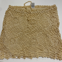 Уникална плажна плетена лятна пола бежов цвят , снимка 5 - Поли - 36514123