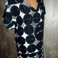 Didi S/M-Нова права рокля в черно и бяло, снимка 5 - Рокли - 32360867