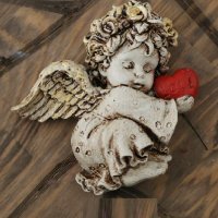3d Приведен Ангел със сърце love в шепа силиконов молд кръщене фондан торта гипс сапун калъп пита, снимка 7 - Форми - 23300379
