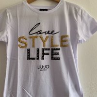 Liu Jo Бяла тениска, снимка 2 - Тениски - 26595393