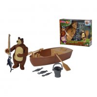 Игрален риболовен комплект Лодка Маша и Мечока / Simba Toys, снимка 4 - Кукли - 39448129