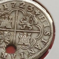 Сребърна монета 2 реала 1723г. Филип пети Мадрид Испания 12204, снимка 11 - Нумизматика и бонистика - 42987513