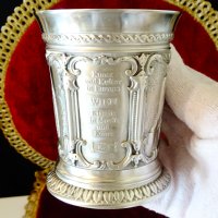 WMF чаша от калай за краля на валса Й.Щраус. , снимка 8 - Антикварни и старинни предмети - 44110363