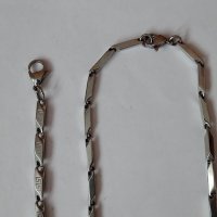  Ланец и гривна от стомана , снимка 2 - Колиета, медальони, синджири - 32878272
