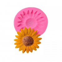 6,5 см Слънчоглед цвете силиконов молд форма фондан украса декор, снимка 1 - Форми - 36524602
