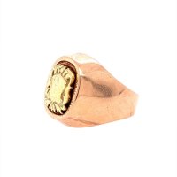 Златен мъжки пръстен 12,02гр. размер:65 14кр. проба:585 модел:21143-1, снимка 2 - Пръстени - 43430768