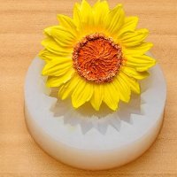 Слънчоглед слънчогледово едро цвете силиконов молд форма фондан сапун свещ гипс восък декор, снимка 1 - Форми - 43493054