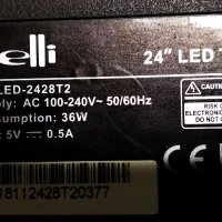 Arielli LED-2428T2 със счупена матрица ,TP.MS3663S.PA671 ,V236BJ1-P01 ,890E00-LE32P18-0H ,CX236DLEDM, снимка 3 - Части и Платки - 27482588