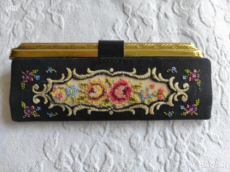 Винтидж калъф за гребен с огледалце 1930-1960, снимка 1