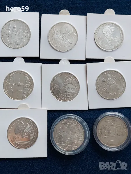 9 броя юбилейни сребърни-монета евро, снимка 1
