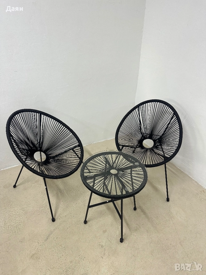 Градински комплект маса и столове, Songmics, снимка 1