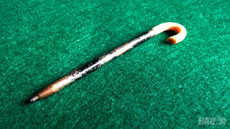 Миниатюрен стар молив форма бастун със слонова кост дръжка, снимка 1