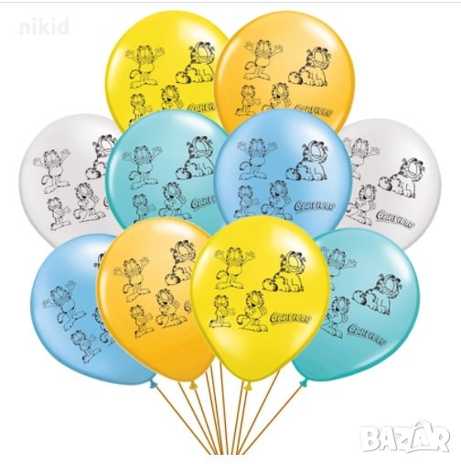 Гарфилд Обикновен надуваем латекс латексов балон парти хелий или газ, снимка 1