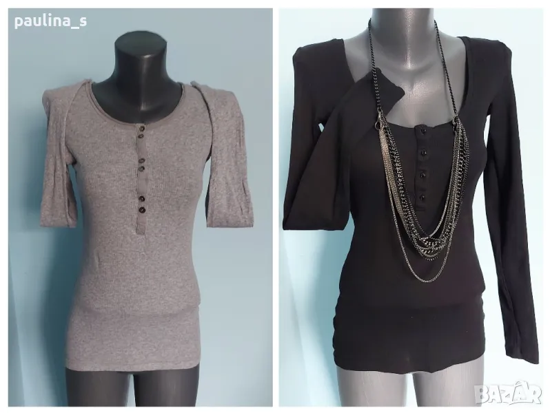 Два броя / Маркова блуза / рипс "S'Oliver" и "Pieces" / унисайз , снимка 1