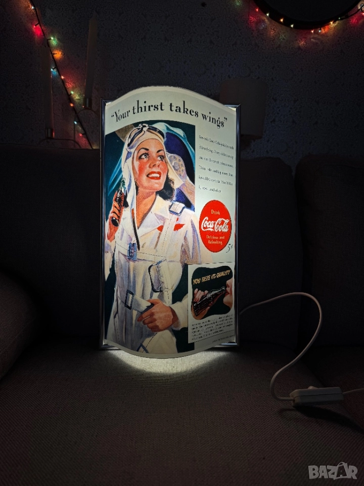 Coca Cola "Your thirst takes wings" Реклама Светеща кока кола Coca-Cola, снимка 1