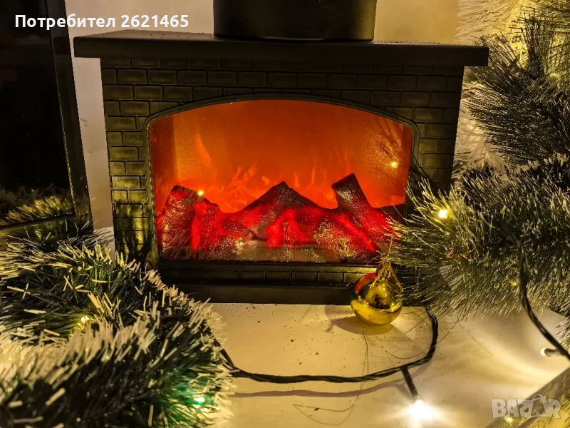 Декоративна камина с изкуствен огън, пламък за декорация с USB кабел, снимка 1