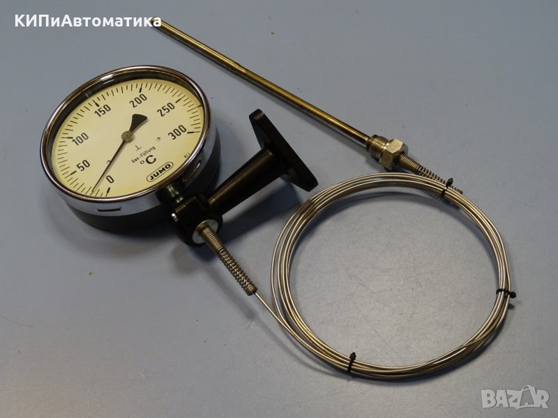 термометър капилярен JUMO 8222-23-16 contact dail thermometer ф160mm, 0/+300°C, снимка 1