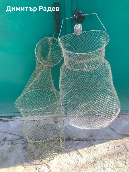 Живарници за риба 2 бр -2бр Капр. Мрежа колчета за спининг.никелхром  Макар.Дайви, снимка 1