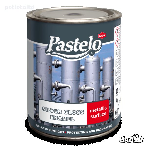 Сребърен Феролит PASTELO SILVER GLOSS ENAMEL, снимка 1