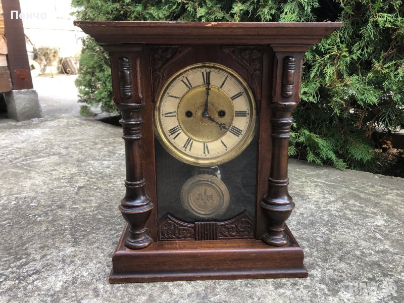 стар стенен часовник с будилник - рядък, снимка 1