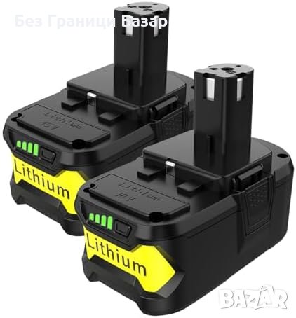 Нови 2 броя Литиево-Йонни Батерии 5000mAh 18V за Ryobi ONE+ Инструменти, снимка 1