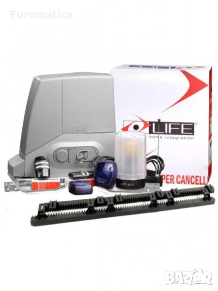 Пълен коплект за плъзгаща врата - Life Acer R DL 600 кг. + 4 м рейка, снимка 1