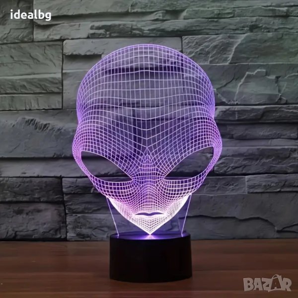 НОВО! 3D Нощна лампа с извънземно, снимка 1