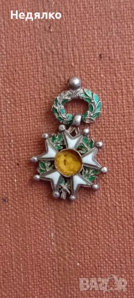 Френски сребърен орден,1870г,миниатюра, снимка 1