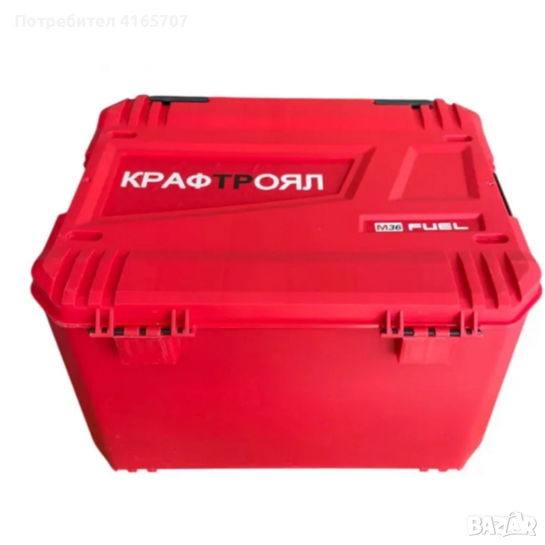 Комплект 2 в 1 KraftRoyal Red Mx Fuel 36V – ъглошлайф + гайковерт, 2x 8Ah батерии и удароустойчив ку, снимка 1
