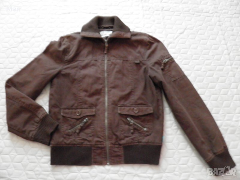 Дамско яке от кафяв деним L, снимка 1