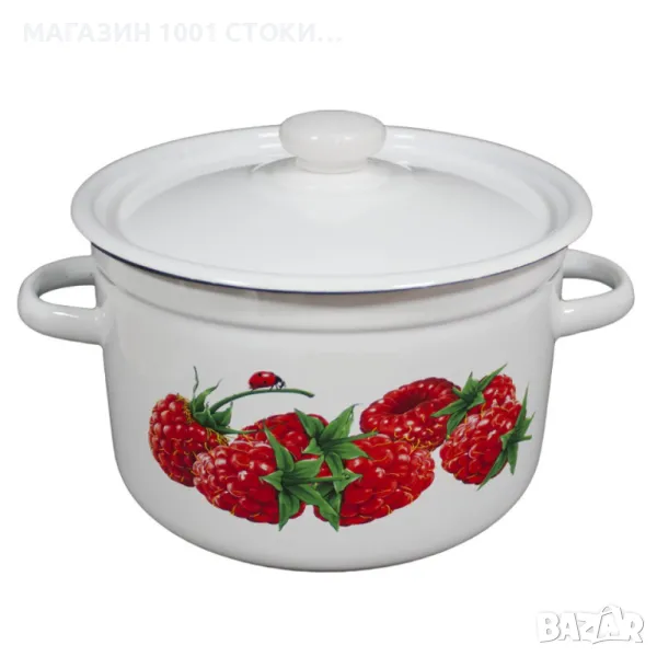 Емайлирана Тенджера 9 Л. бяла , снимка 1